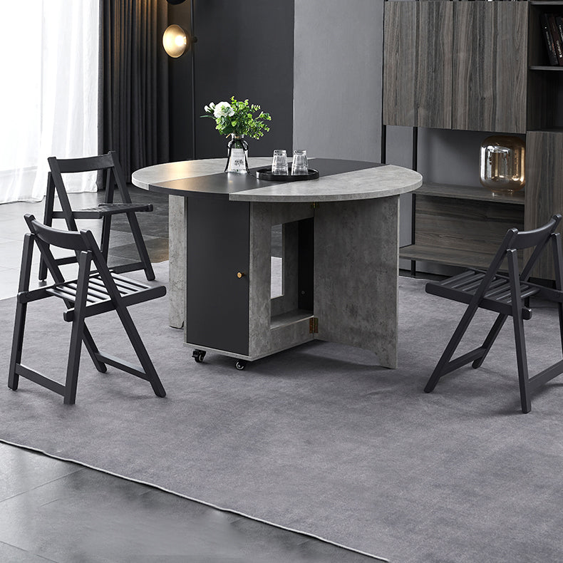 Opvouwbare kunstmatige houten boventafel Uitbreidbare ronde tafel met bakbasis