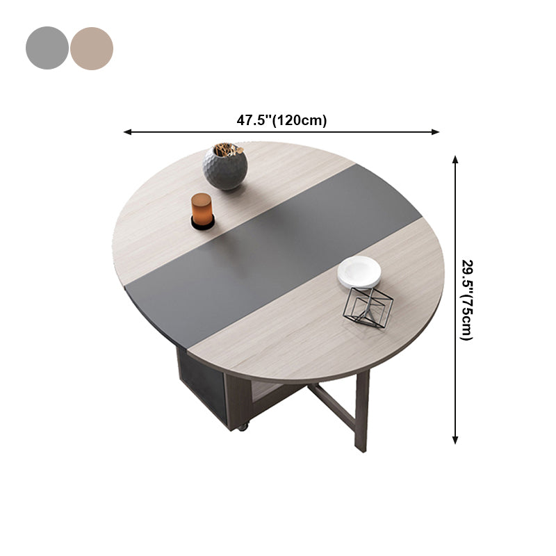 Opvouwbare kunstmatige houten boventafel Uitbreidbare ronde tafel met bakbasis