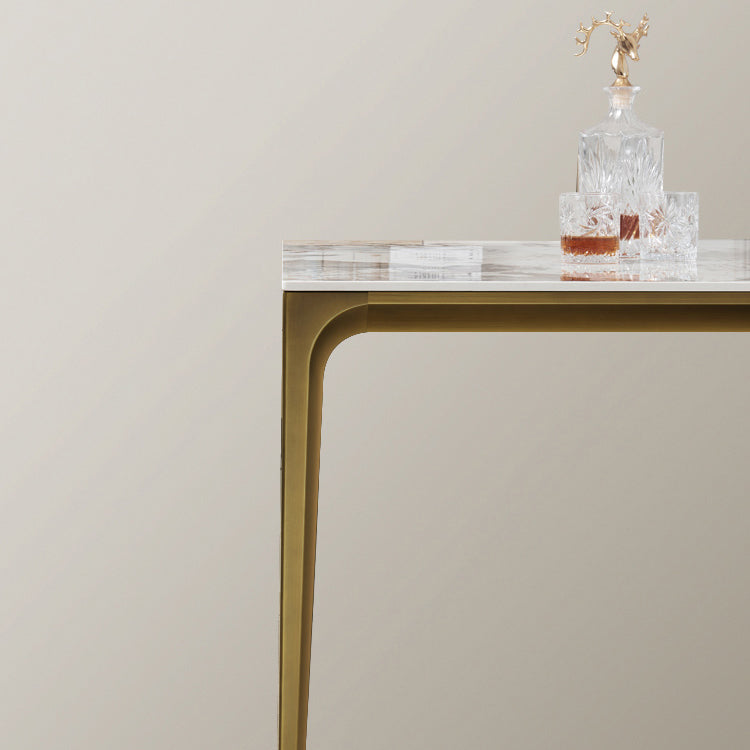 Sintered Stein Esstisch Luxus 4 Beine Basis Rechtecktisch für Zuhause