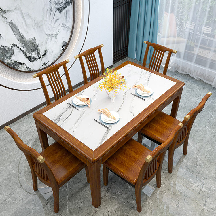 Mid-Century Modern Sintersteintisch mit 4 Beinen, rechteckiger Tisch für Zuhause