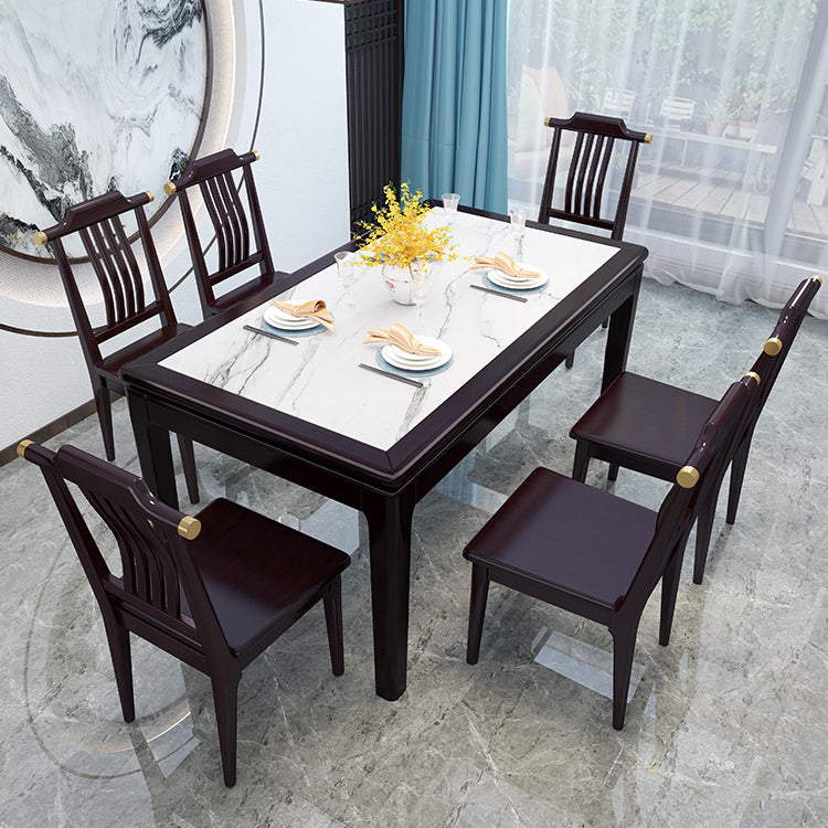 Mid-Century Modern Sintersteintisch mit 4 Beinen, rechteckiger Tisch für Zuhause