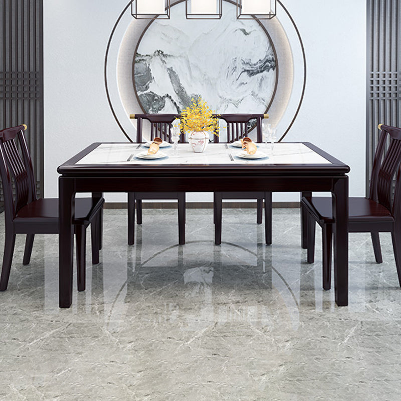 Mid-Century Modern Sintersteintisch mit 4 Beinen, rechteckiger Tisch für Zuhause