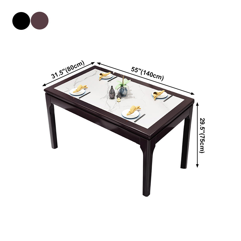 Mid-Century Modern Sintersteintisch mit 4 Beinen, rechteckiger Tisch für Zuhause