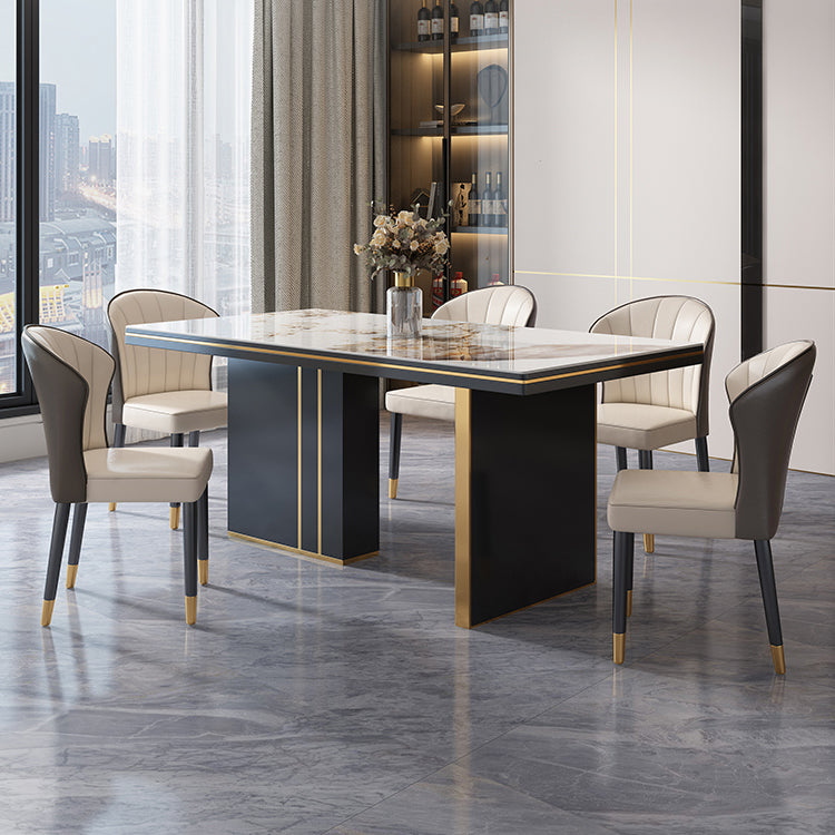 Traditioneller Luxus -Esstisch 55 "Rechteck gesinterte Steintisch