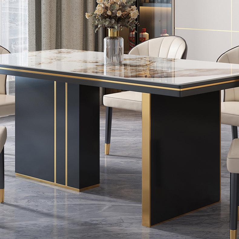 Traditioneller Luxus -Esstisch 55 "Rechteck gesinterte Steintisch