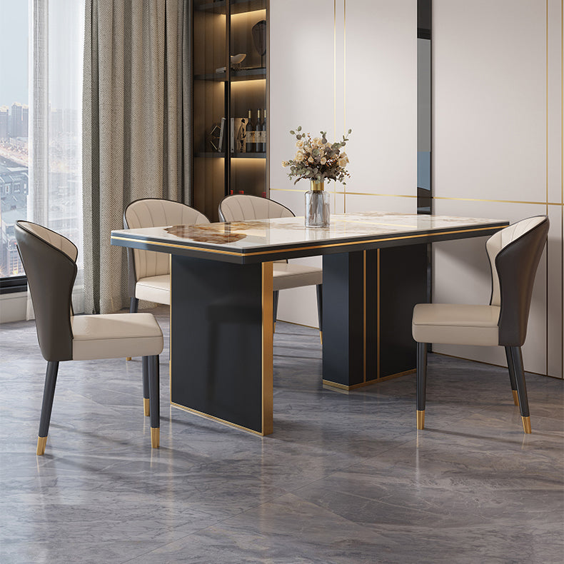 Traditioneller Luxus -Esstisch 55 "Rechteck gesinterte Steintisch