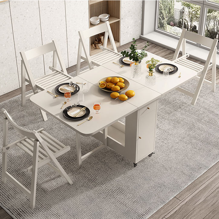 Mesa plegable rectangular moderna de mediados de siglo, mesa con base de Pedestal para comedor (solo mesa)