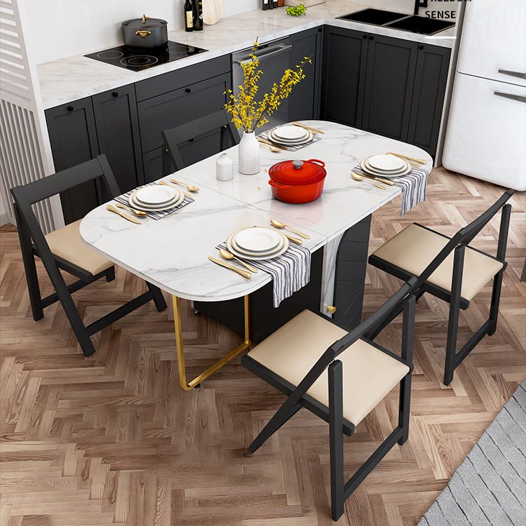 Rectangle Table à manger moderne du milieu du siècle Table de base en métal pour salle à manger, 59 "L x 31,5" L x 29,3 "H