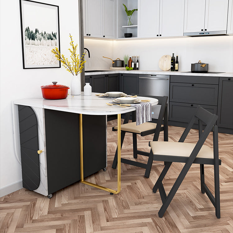 Rectangle Table à manger moderne du milieu du siècle Table de base en métal pour salle à manger, 59 "L x 31,5" L x 29,3 "H
