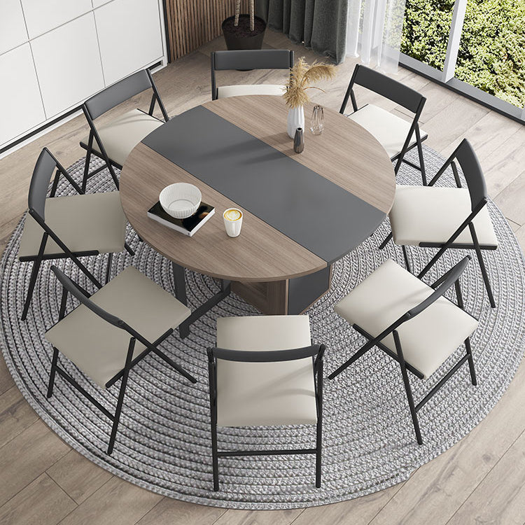 Round Mid-Century Modern Dining Table Pedestal Base Table for Dining Room(only table)