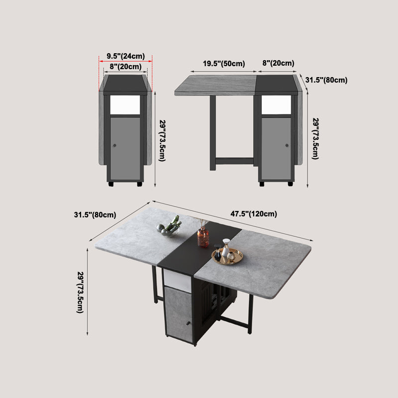 Mesa moderna de mediados de siglo de mediados de siglo Mesa base de black metal para la cena de cocina en casa
