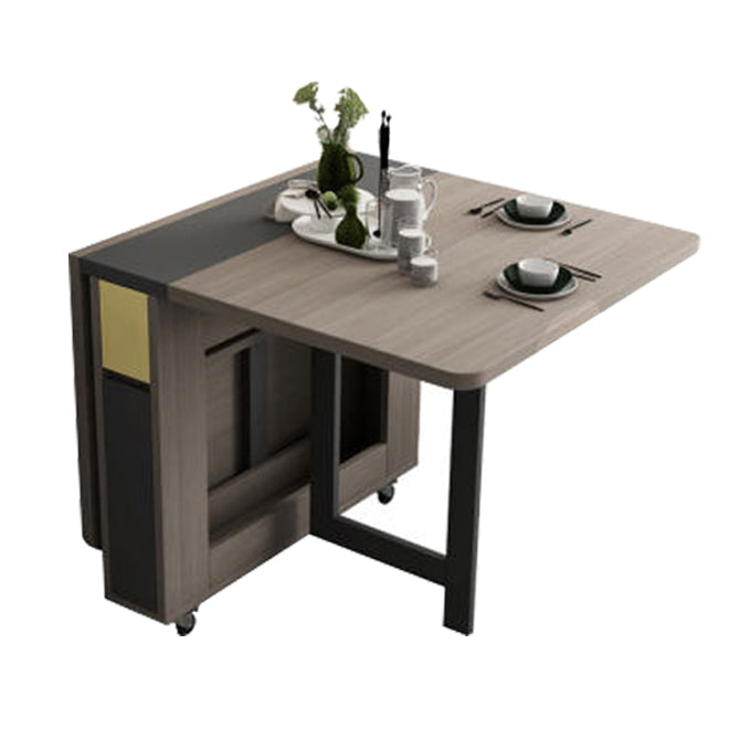 Mid-Century Modern Rectangle Dining Table Wood Base Table for Home Kitchen Dinner