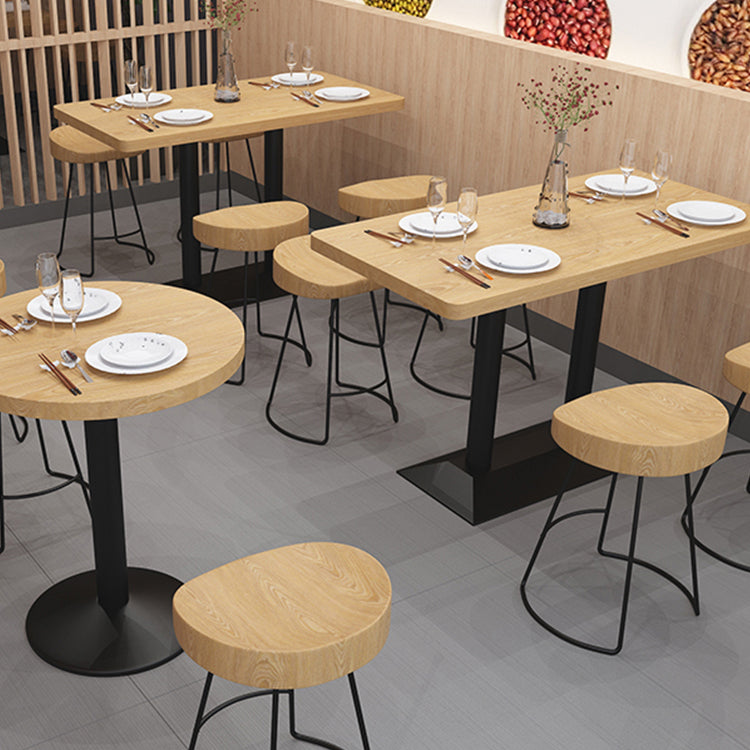 Industrial Dining Room Table Home Kitchen Dinner Furniture with Metal Base