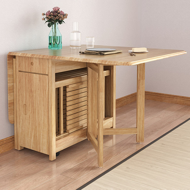 Midden-eeuwse moderne tafel rechthoek eetkamer rubberen hout vaste houten tafel (alleen tafel)