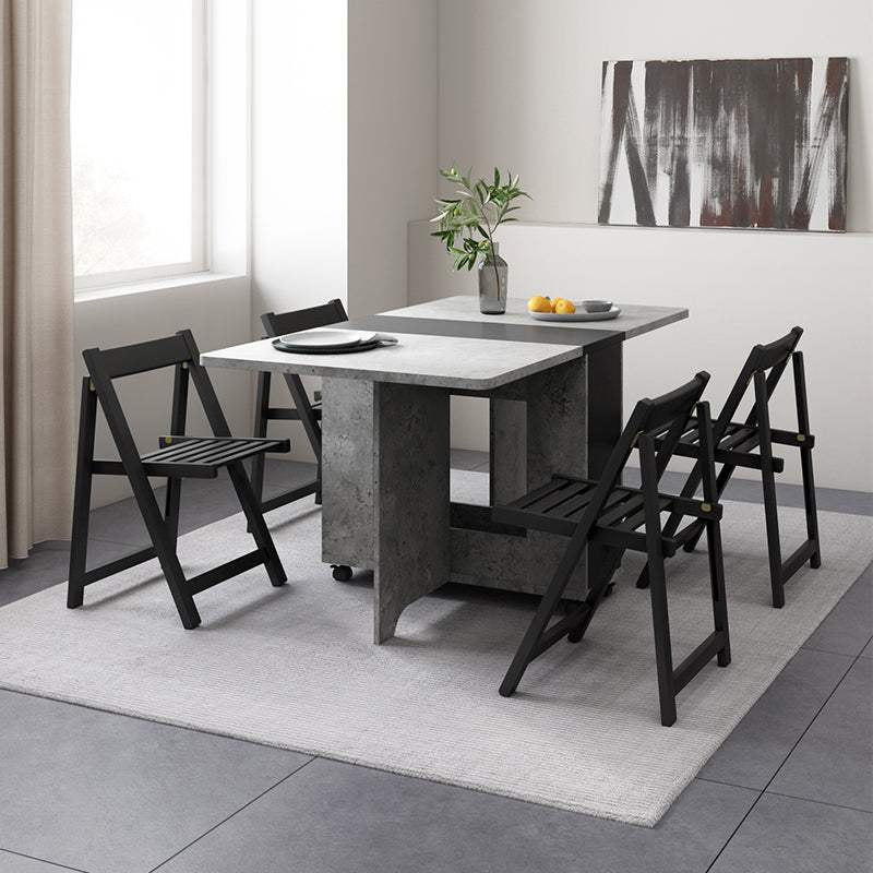Mesa de madera de rectángulo artificial plegable con almacenamiento (solo tabla)