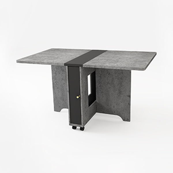 Mesa de madera de rectángulo artificial plegable con almacenamiento (solo tabla)