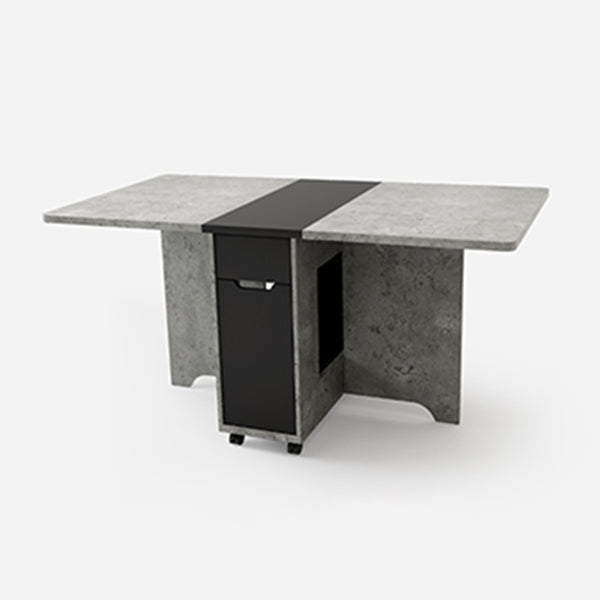 Mesa de madera de rectángulo artificial plegable con almacenamiento (solo tabla)