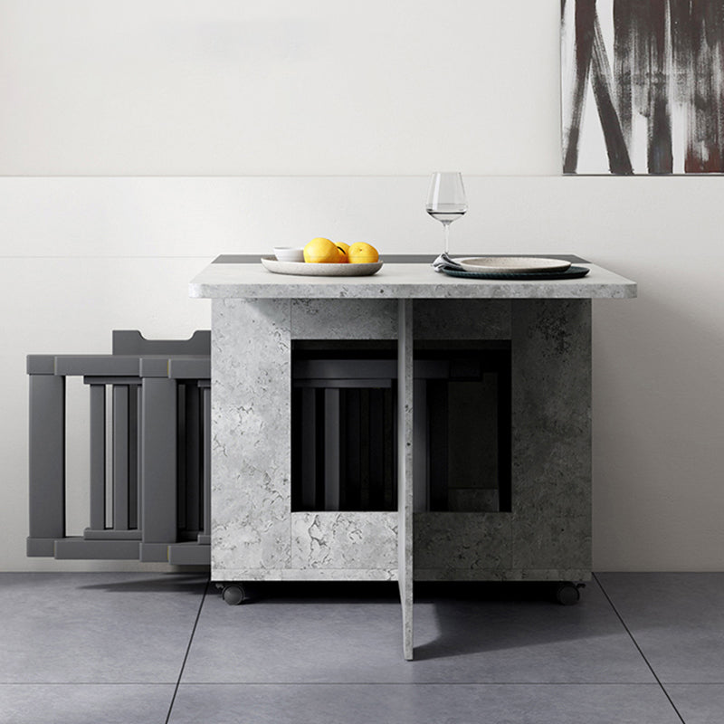 Mesa de madera de rectángulo artificial plegable con almacenamiento (solo tabla)