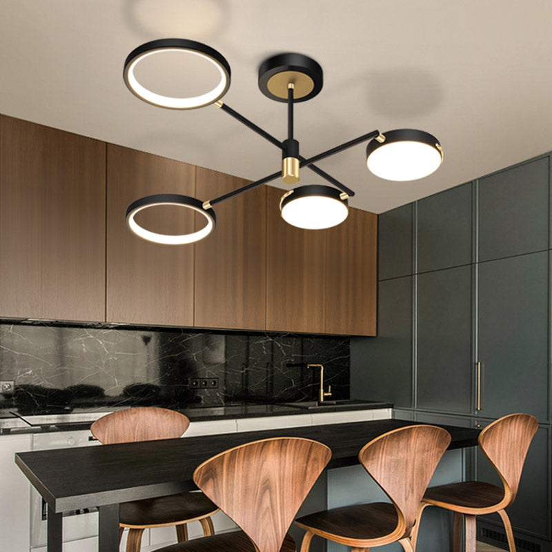 Multi-head Flush Mount Fixture Modern LED Flush Ceiling Light Fixtures for Dinning Room