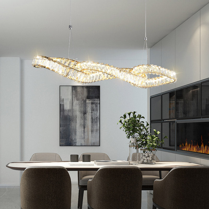 Modern Dining Chandelier Pendant Kitchen Dining Room Crystal Hanging Light Fixture