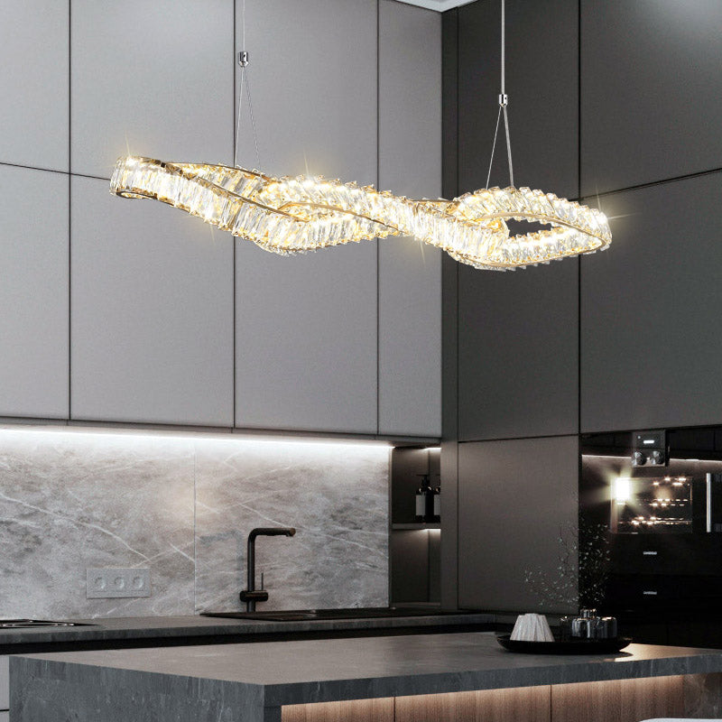 Modern Dining Chandelier Pendant Kitchen Dining Room Crystal Hanging Light Fixture