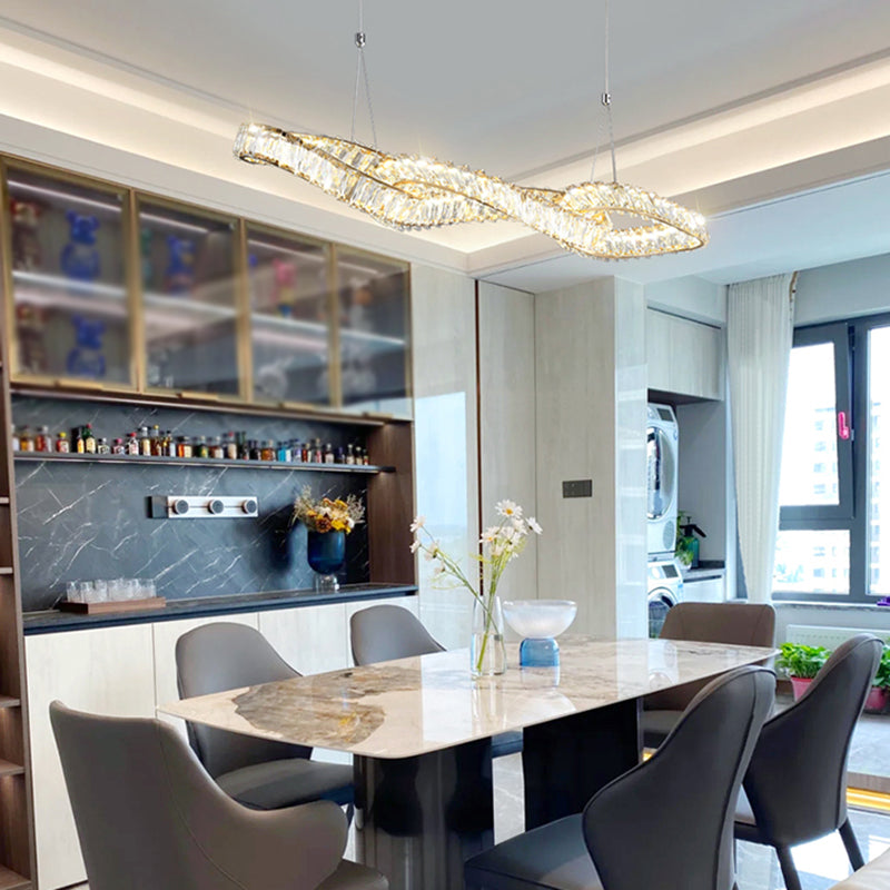 Modern Dining Chandelier Pendant Kitchen Dining Room Crystal Hanging Light Fixture