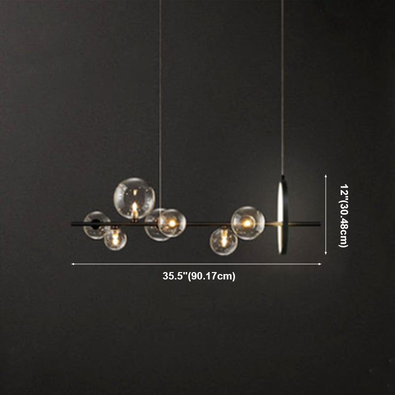 Modern Style Dining Chandelier Lamp Fixture Dining Room Glass Shade Ceiling Hanging Light