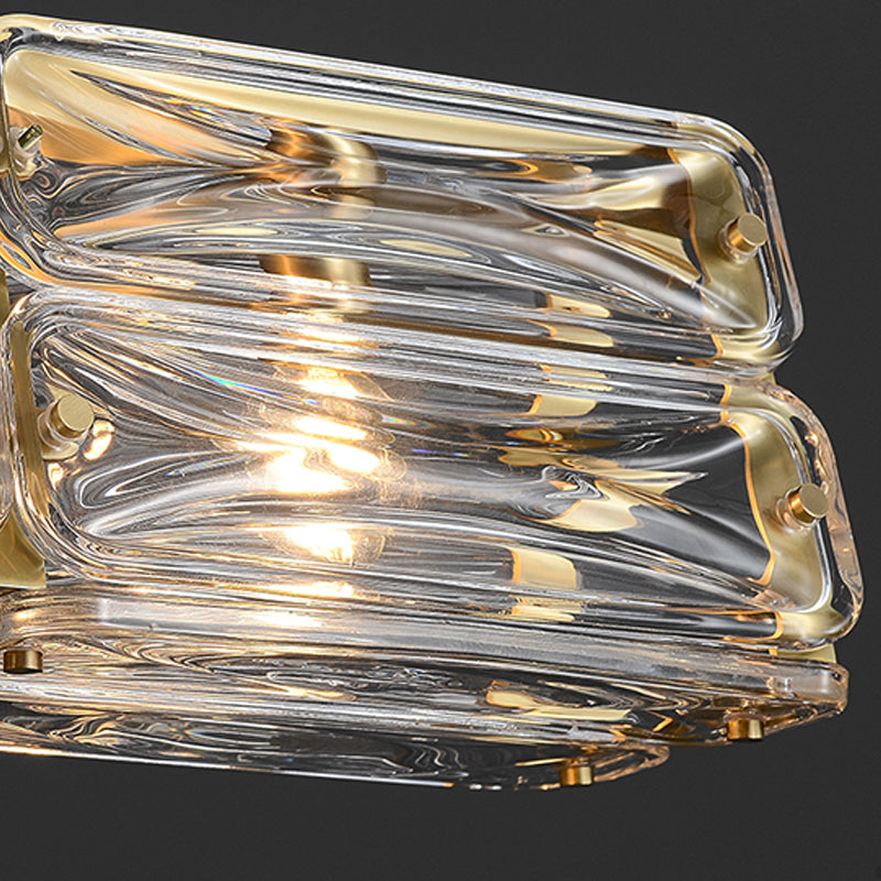 Modern Simple Geometric Island Pendant 4 Lights Island Light for Restaurant