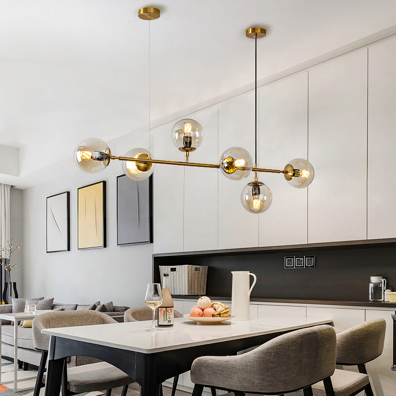 Modern Style Dining Pendant Lamp Kitchen Dining Room Glass Shade Hanging Light Fixture