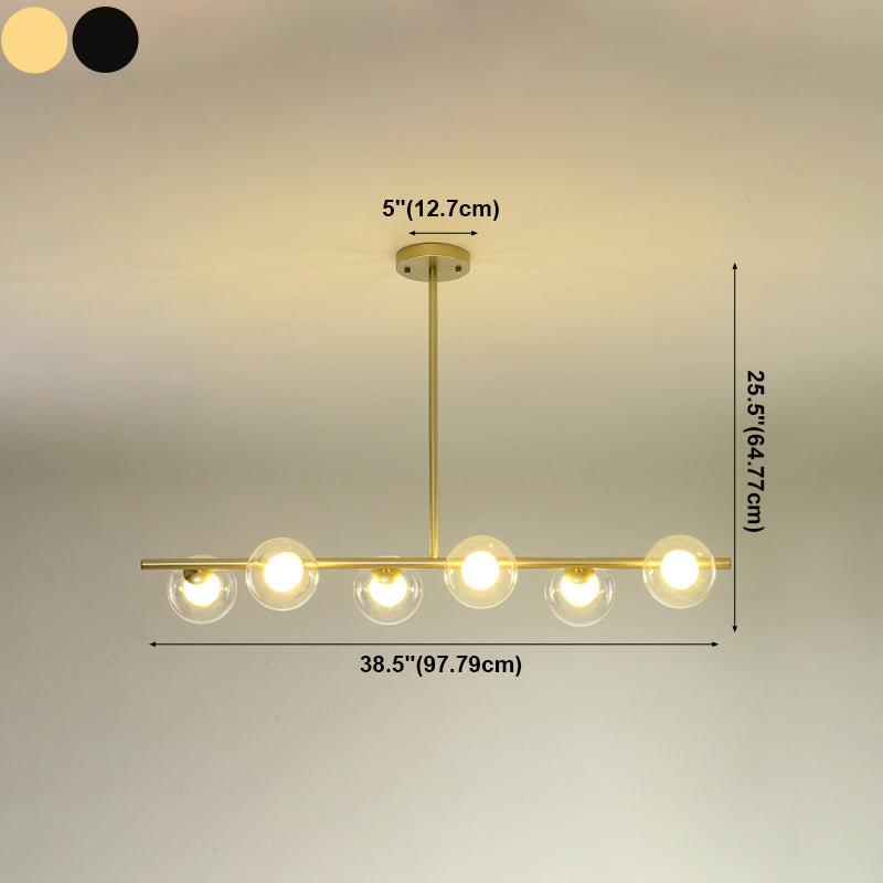 Modern Dining Chandelier Pendant Dining Room Glass Shade Hanging Light Fixture