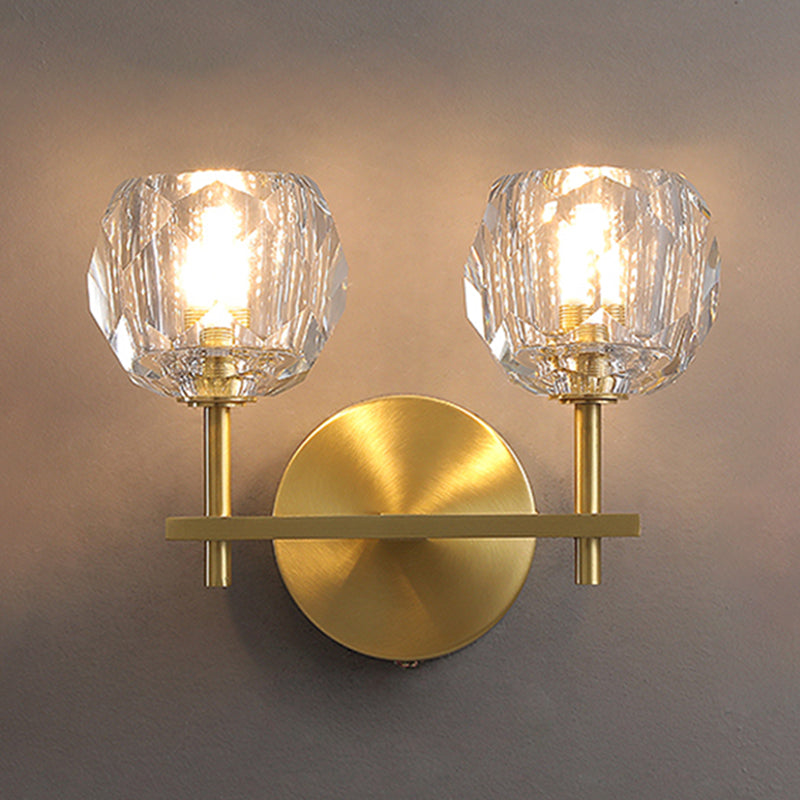 Luz de pared de cristal moderna Luz creativa de pared creativa para sala de estar de dormitorio de hotel