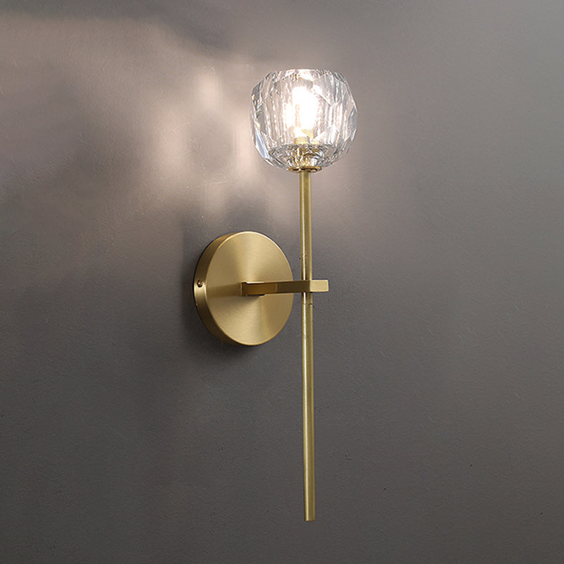 Luz de pared de cristal moderna Luz creativa de pared creativa para sala de estar de dormitorio de hotel