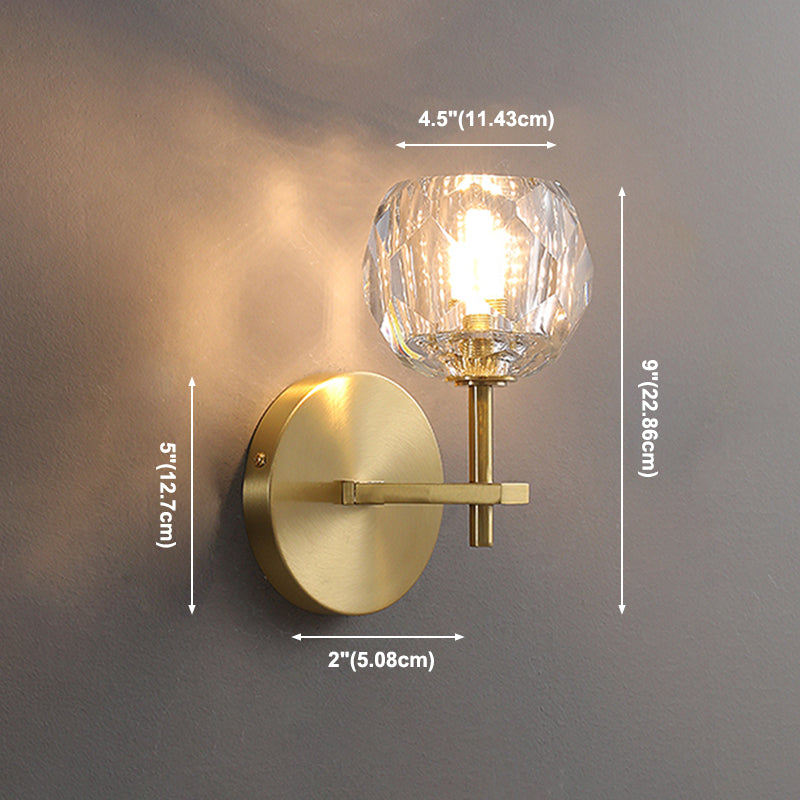 Luz de pared de cristal moderna Luz creativa de pared creativa para sala de estar de dormitorio de hotel