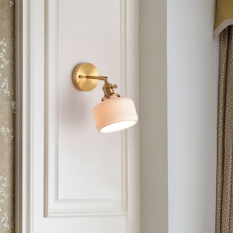 Sconce murale in stile industriale 1 lampada montata a parete blub per camera da letto