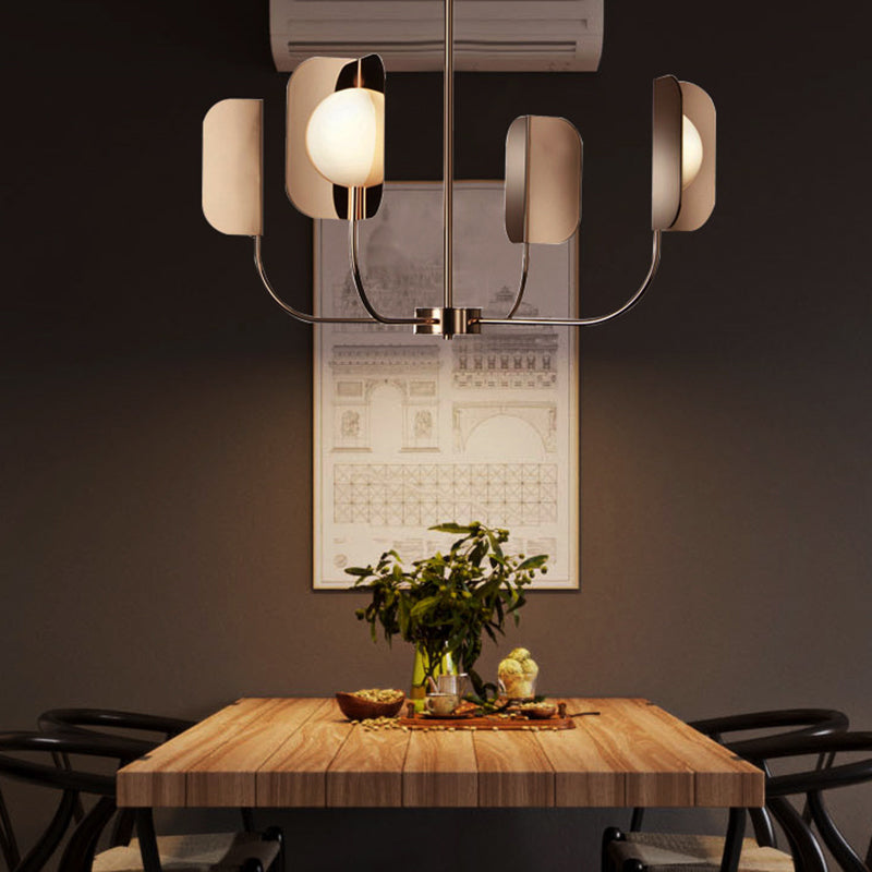 Nordic Style Metal Chandelier Branch Brown Pendant Lamps for Living Room