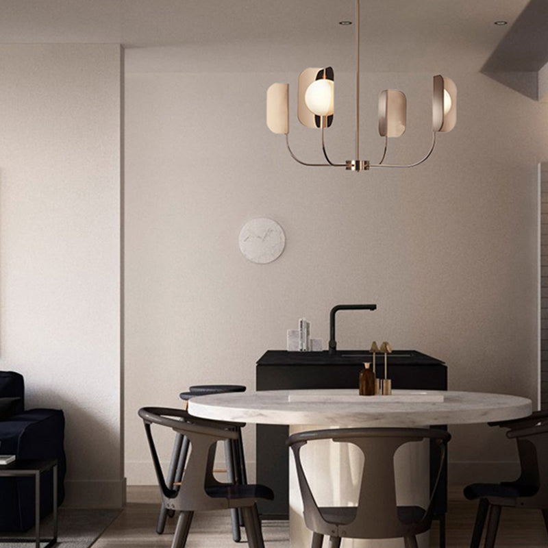 Nordic Style Metal Chandelier Branch Brown Pendant Lamps for Living Room