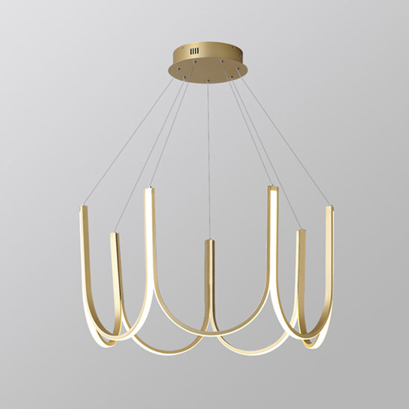 Linear Chandelier Light Fixtures Modern Multi-Head Suspension Pendant Lamps