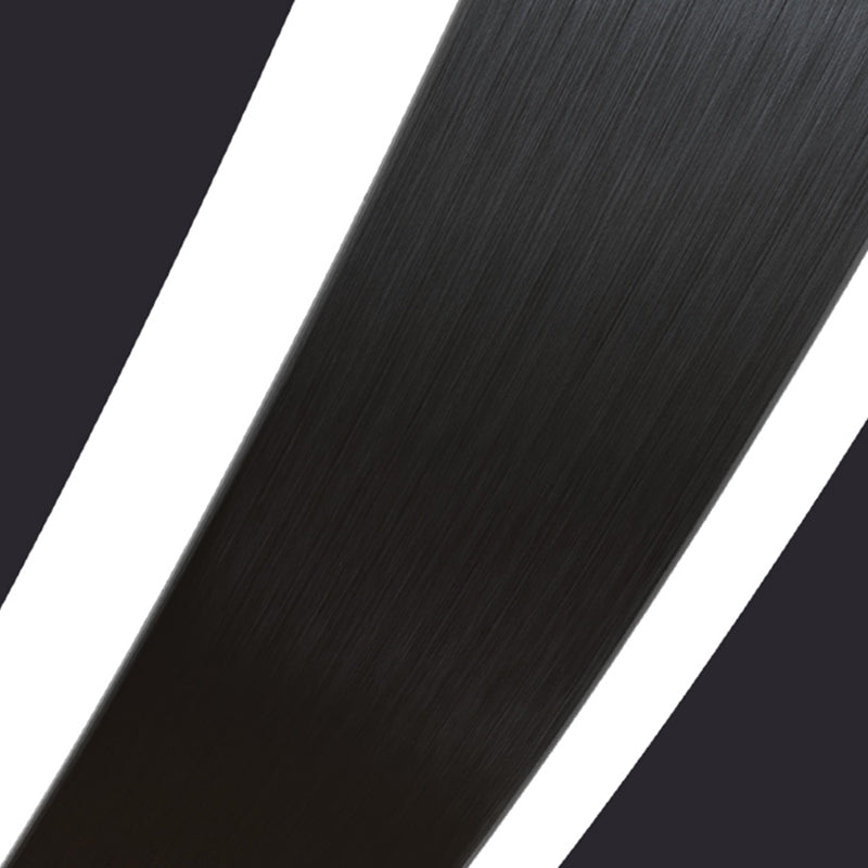 Curved LED Chandelier Minimalist Metal Living Room Villa Hanging Light in Black