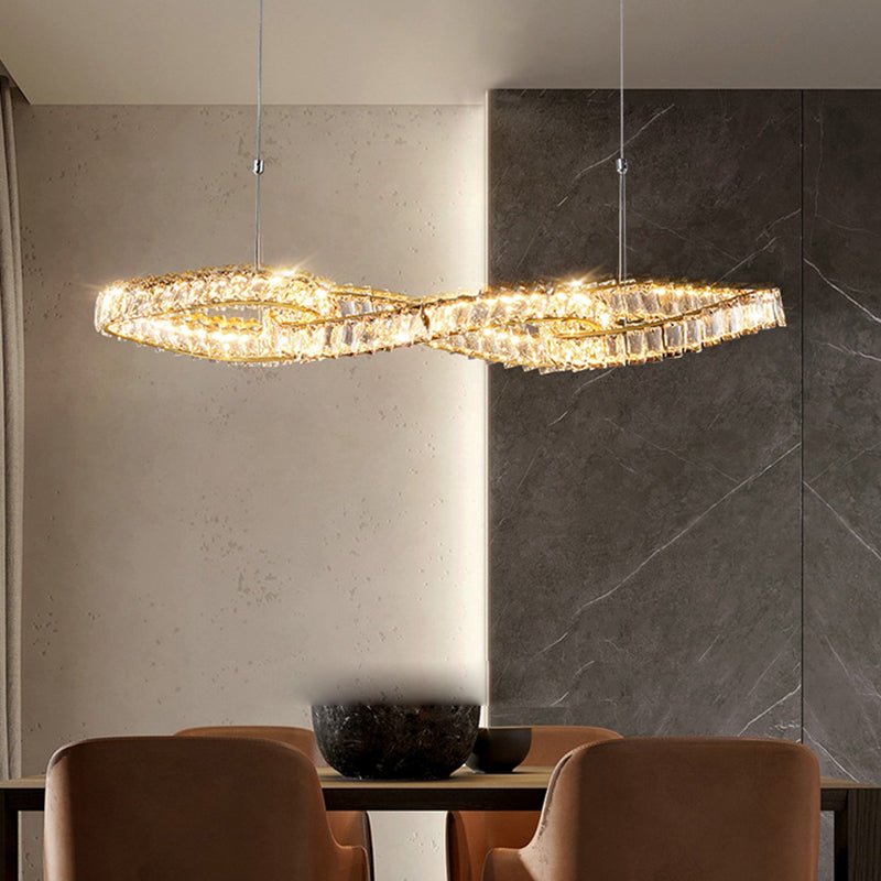 Modern Dining Chandelier Pendant Kitchen Dining Room Crystal Hanging Lamp Fixture