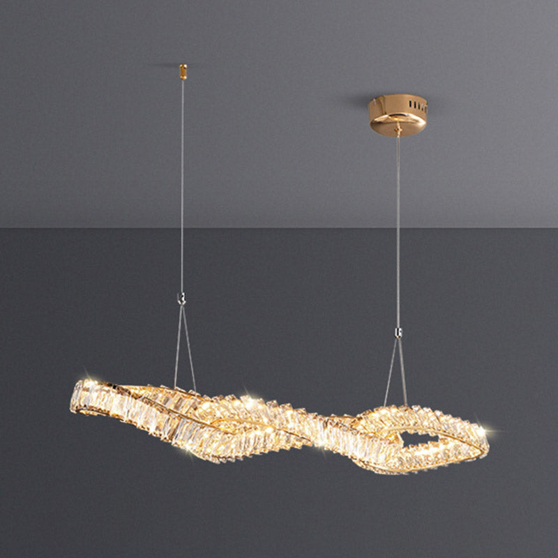 Modern Dining Chandelier Pendant Kitchen Dining Room Crystal Hanging Lamp Fixture