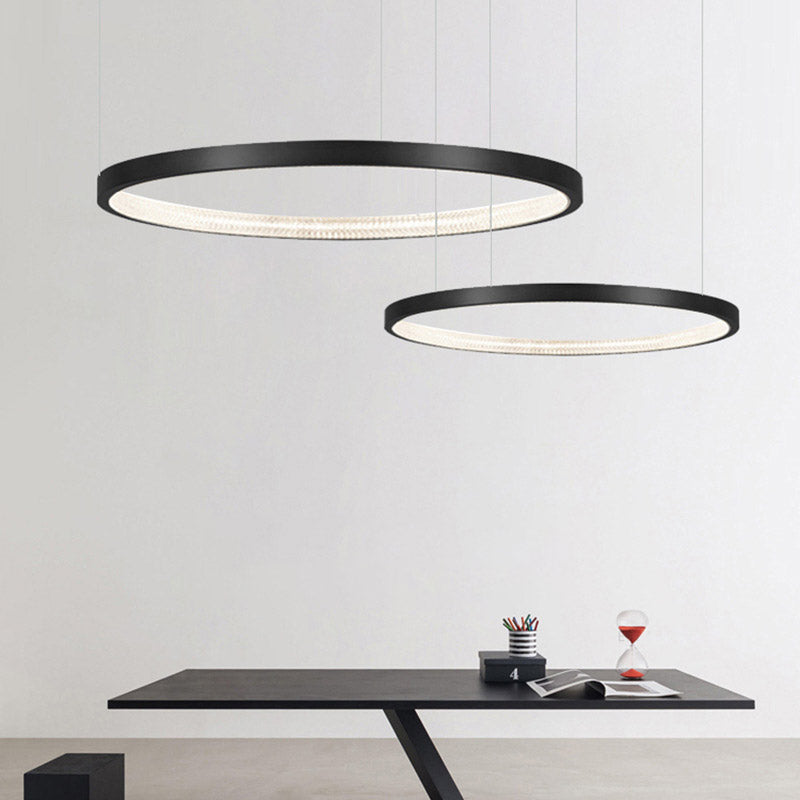 Round Chandelier Light Fixtures Modern Multi-Tier Suspension Pendant Lamps