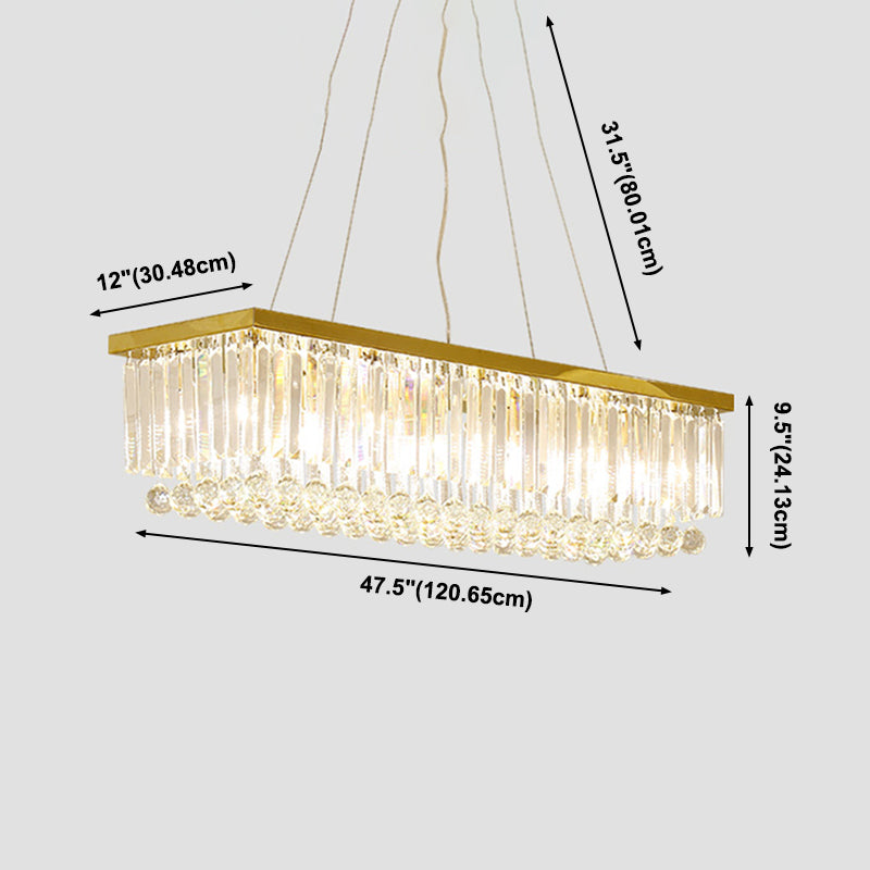 Modern Dining Chandelier Pendant Fixture Kitchen Dining Room Crystal Hanging Lamp