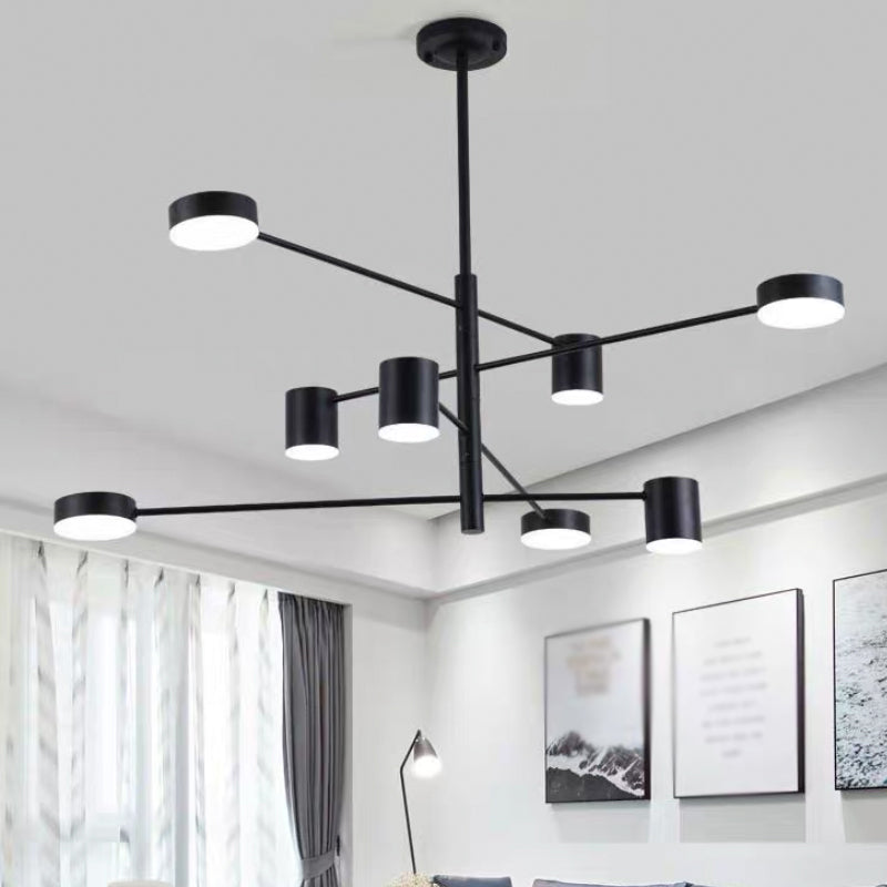 Metal Geometric Shape Chandelier Modern LED Chandelier Lamps for Bedroom