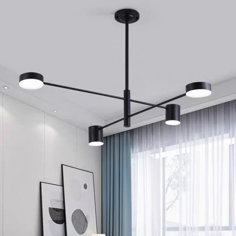 Metal Geometric Shape Chandelier Modern LED Chandelier Lamps for Bedroom