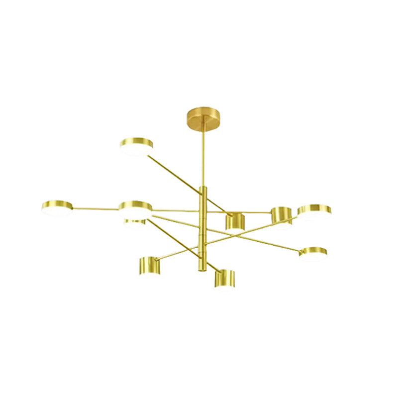 Metal Geometric Shape Chandelier Modern LED Chandelier Lamps for Bedroom