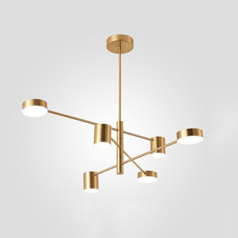 Metal Geometric Shape Chandelier Modern LED Chandelier Lamps for Bedroom