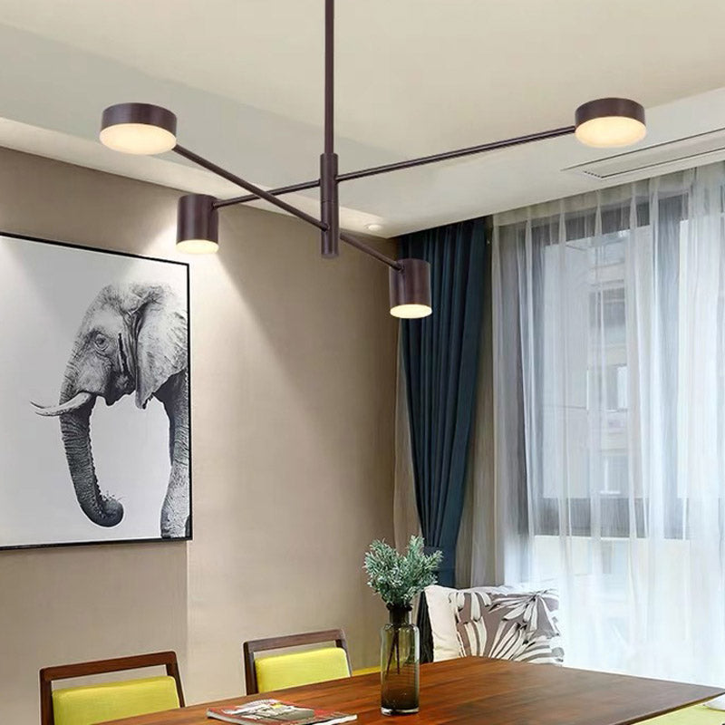 Metal Geometric Shape Chandelier Modern LED Chandelier Lamps for Bedroom