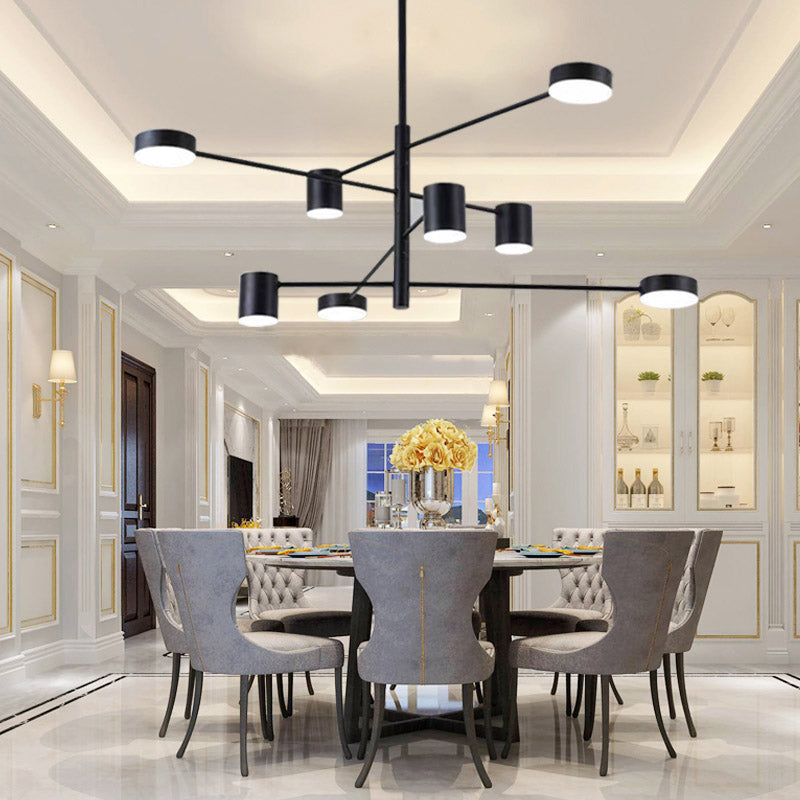 Metal Geometric Shape Chandelier Modern LED Chandelier Lamps for Bedroom