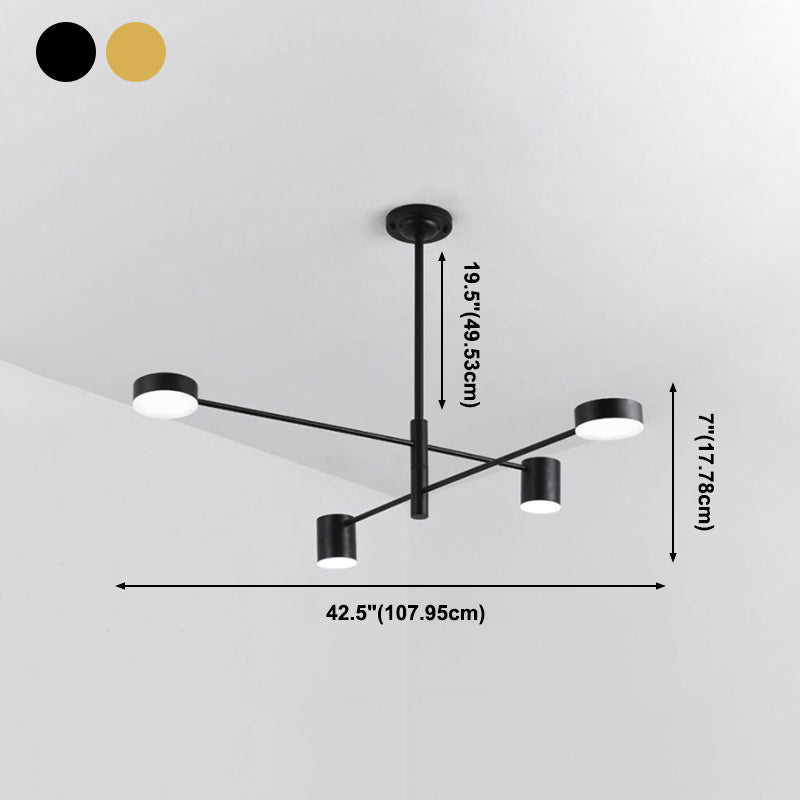 Metal Geometric Shape Chandelier Modern LED Chandelier Lamps for Bedroom