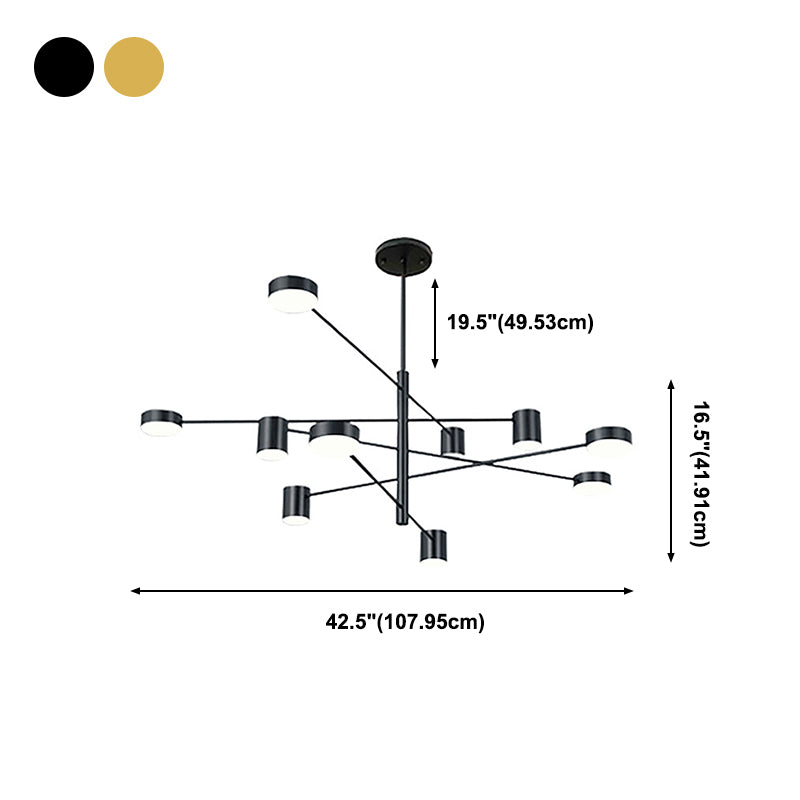 Metal Geometric Shape Chandelier Modern LED Chandelier Lamps for Bedroom